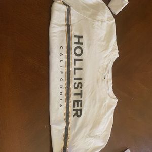 hollister long sleeve white top